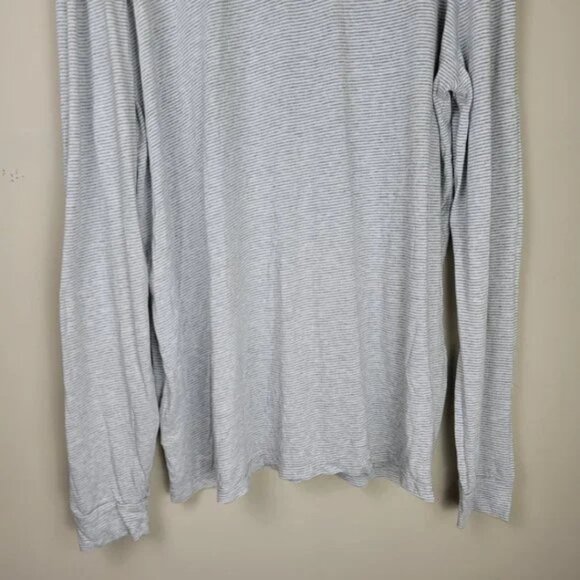 Marine Layer Peralta Stripe Henley Long Sleeve Shirt Size L/XL - Picture 7 of 10